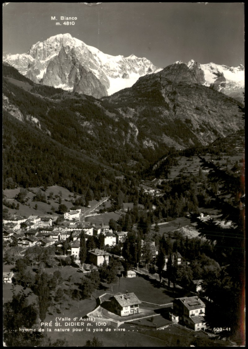 zoom: Image side vintage Postcard from 1965: Valle d