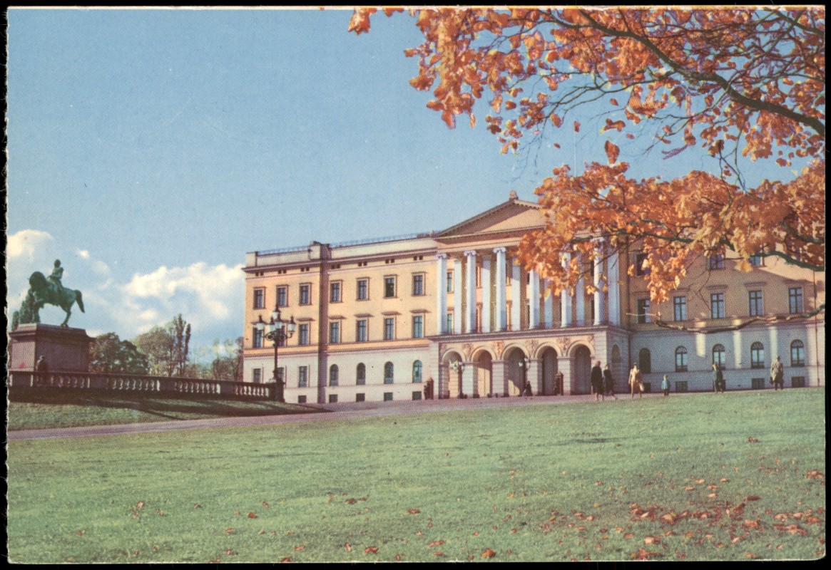 zoom: Image side vintage Postcard from 1960: Slottet (Schloss) Royal Palace:: Oslo