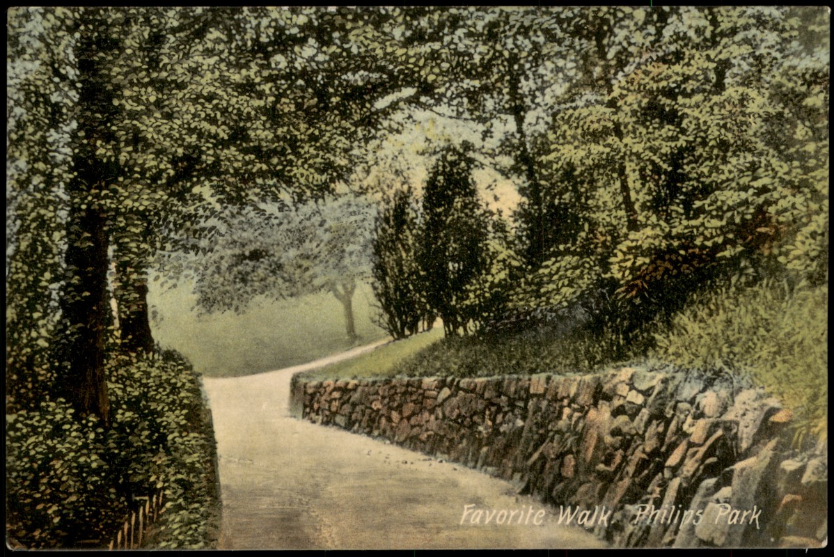 zoom: Image side vintage Postcard from 1910: BRITISH ISLES Favorite Walk Philips Park:: .Großbritannien