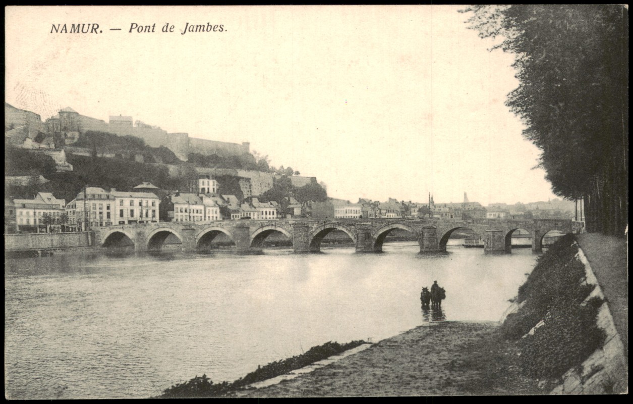vergrößern: Bildseite historische Ansichtskarte von 1917: Pont de Jambes.:: Namur
