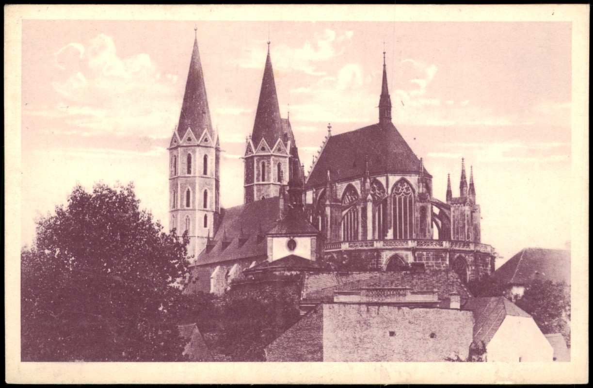 zoom: Image side vintage Postcard from 1915: Chrám sv. Bartoloměje:: Kolín