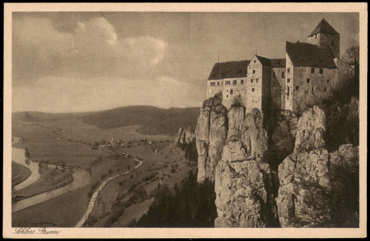 zoom: Image side vintage Postcard from 1952: Schloss Prunn im Altmühltal:: Riedenburg (Altmühltal)