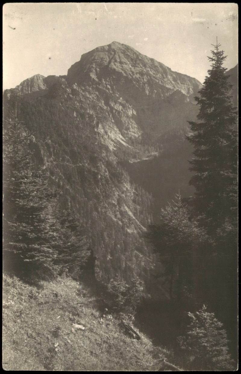 zoom: Image side vintage Postcard from 1926: Sonntagshorn, Chiemgauer Alpen:: Ruhpolding