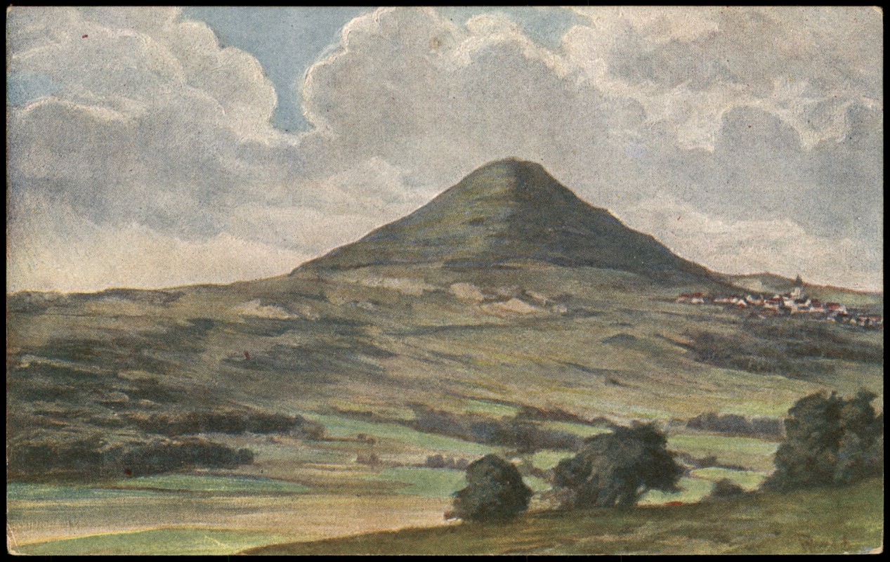 zoom: Image side vintage Postcard from 1910: Ansicht des Berges Hohenstaufen:: Hohenstaufen-Göppingen