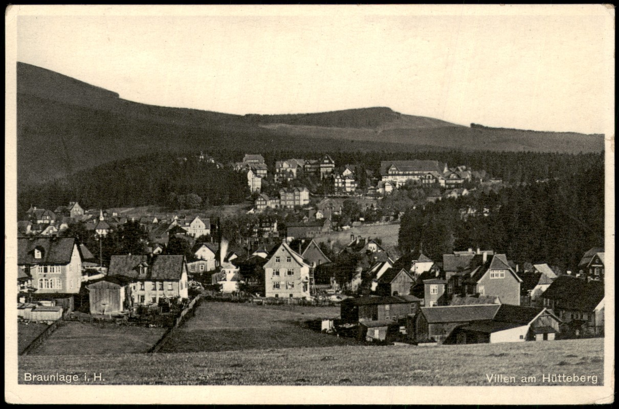 zoom: Image side vintage Postcard from 1947: Villen am Hütteberg:: Braunlage