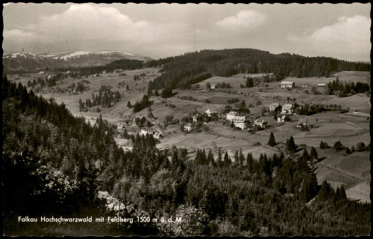 zoom: Image side vintage Postcard from 1964: Falkau im Hochschwarzwald mit Feldberg:: Falkau-Feldberg (Schwarzwald)