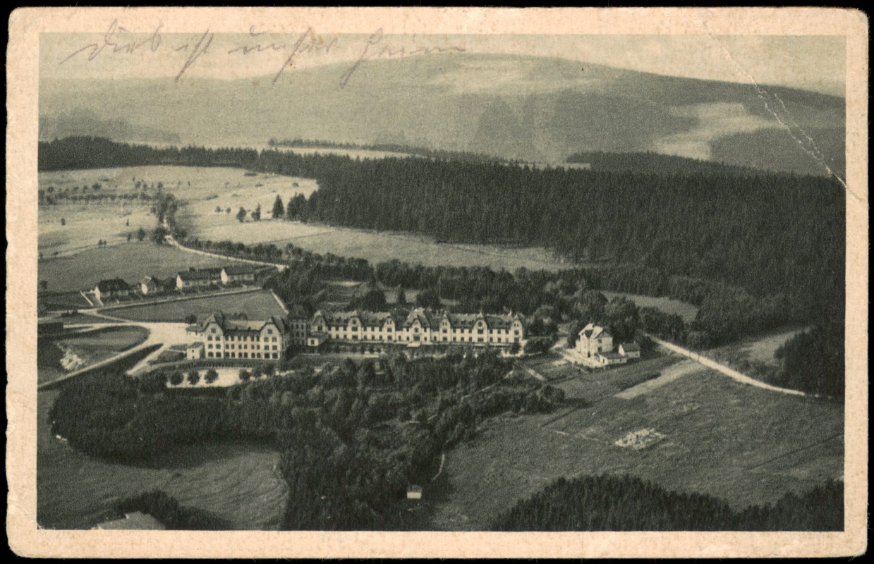 vergrößern: Bildseite historische Ansichtskarte von 1930: ST. ANDREASBERG (Harz) Genesungsheim Oderberg:: Sankt Andreasberg-Braunlage