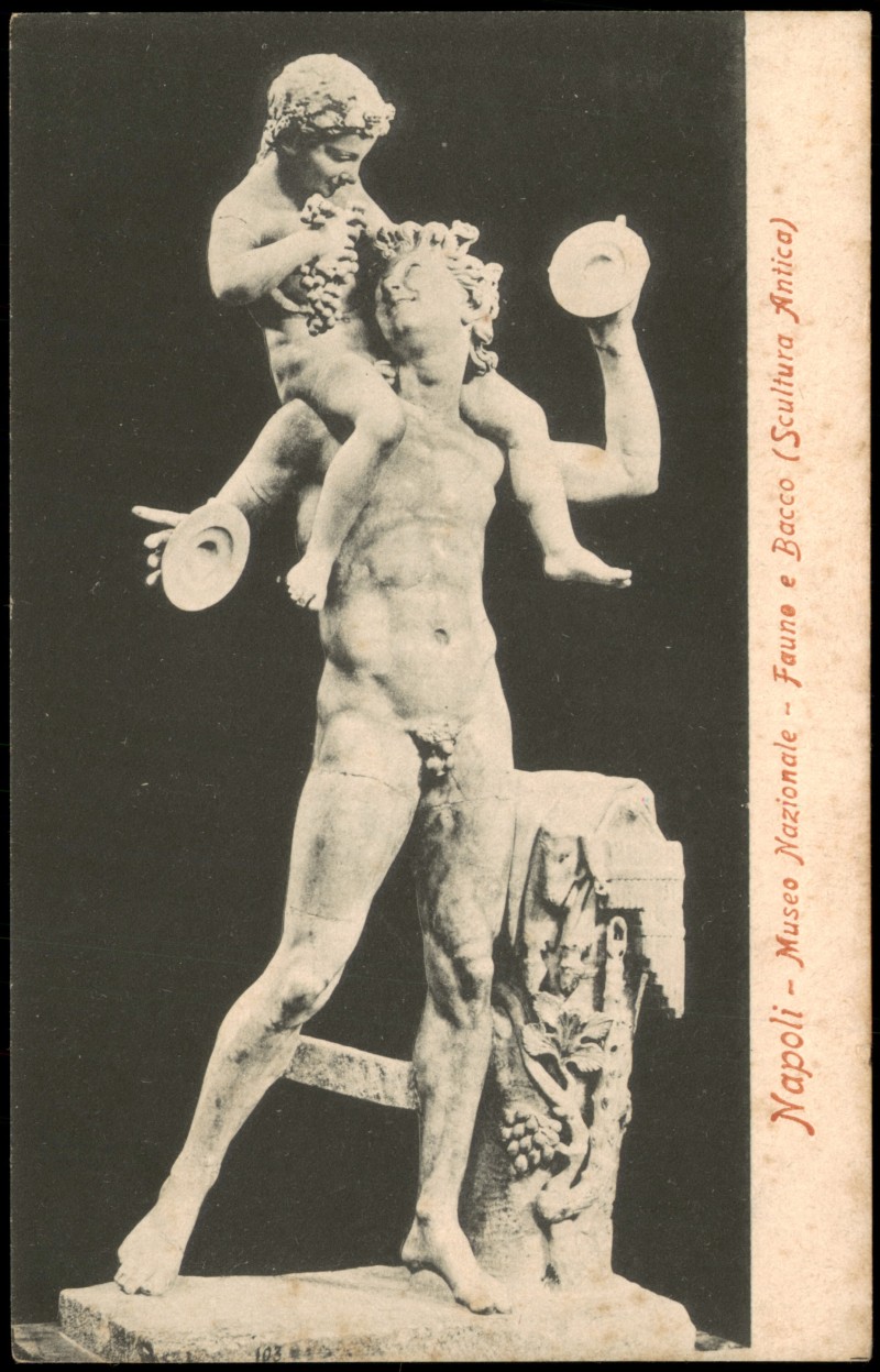 vergrößern: Bildseite historische Ansichtskarte von 1910: Skulptur