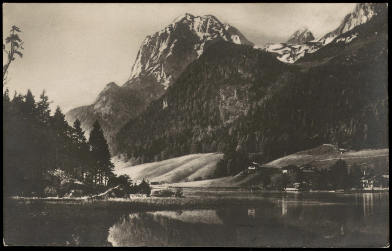 vergrößern: Bildseite historische Ansichtskarte von 1927: Hintersee - Fotokarte:: Ramsau bei Berchtesgaden