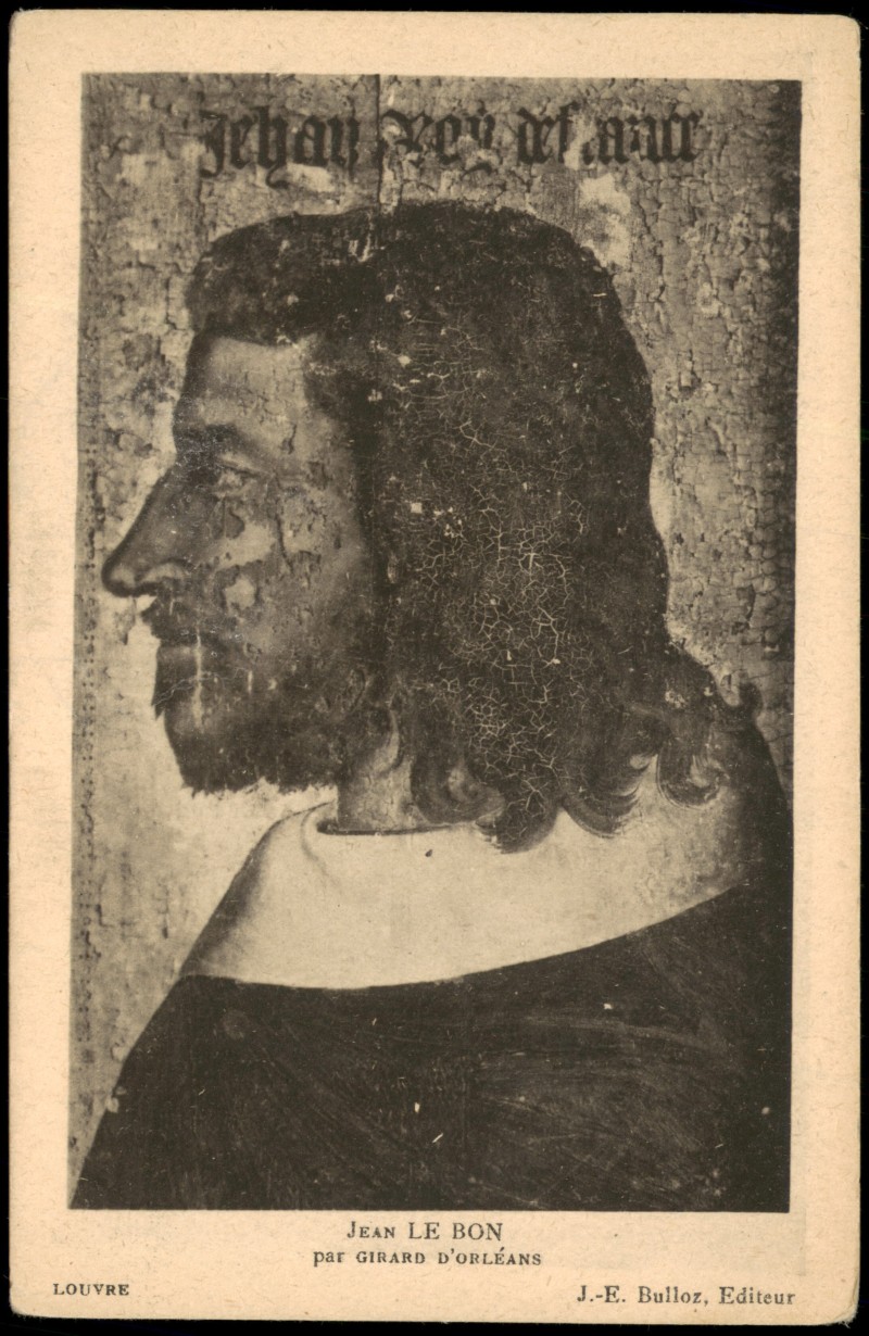 vergrößern: Bildseite historische Ansichtskarte von 1925: Louvre Jean le Bon par Girard D