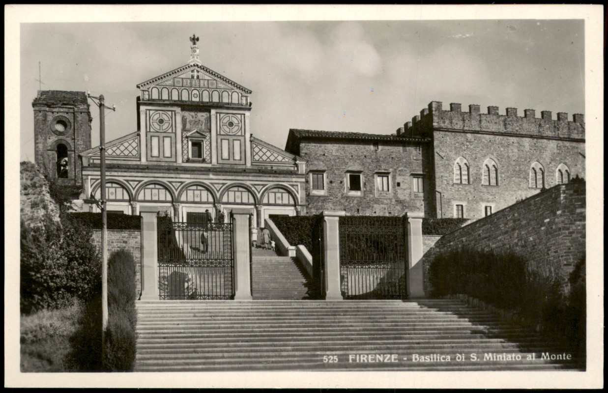 vergrößern: Bildseite historische Ansichtskarte von 1940: Basilica di S. Miniato al Monte:: Florenz