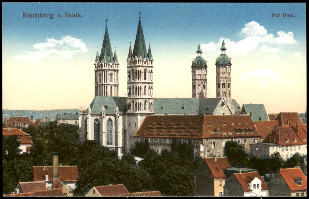 zoom: Image side vintage Postcard from 1912: Der Dom. Stadt:: Naumburg (Saale)