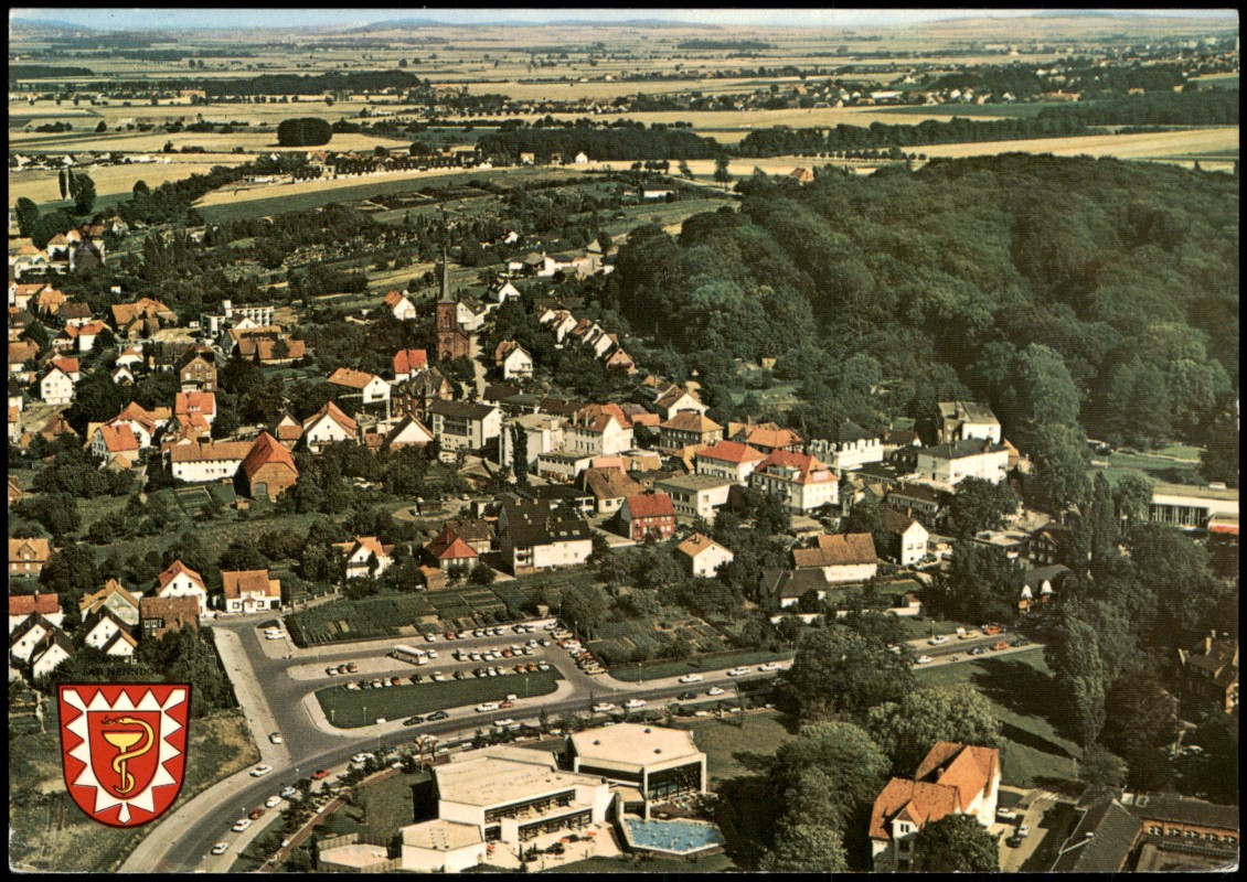 zoom: Image side vintage Postcard from 1981: Luftbild Luftaufnahme:: Bad Nenndorf