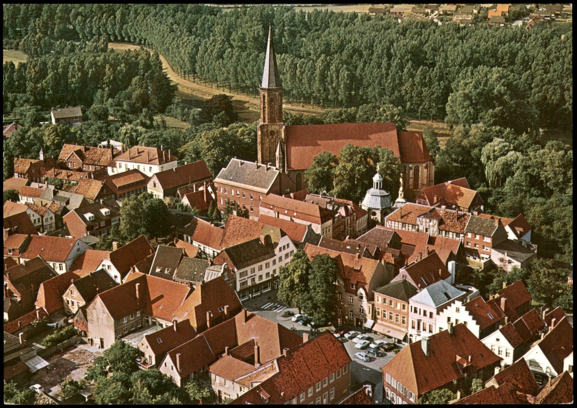 zoom: Image side vintage Postcard from 1970: Luftaufnahme Luftbild:: Telgte