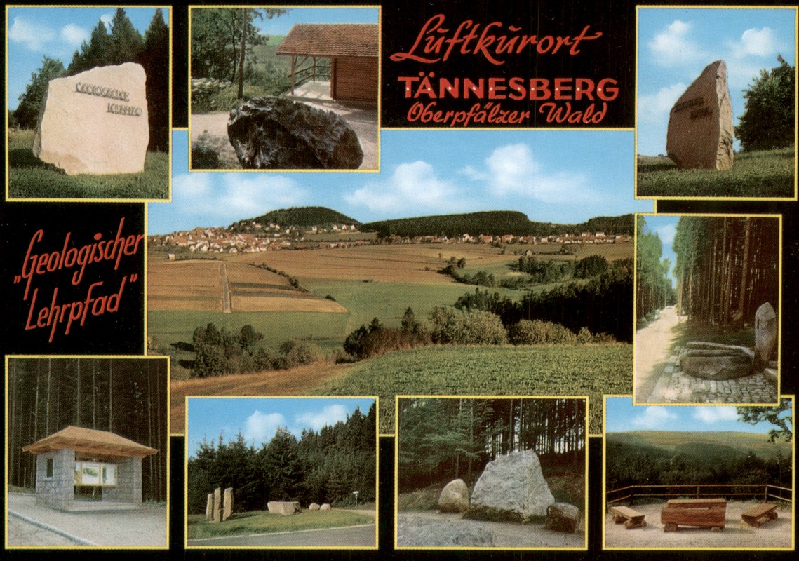 zoom: Image side vintage Postcard from 1990: Mehrbildkarte mit div. Umland- und Ortsansichten:: Tännesberg