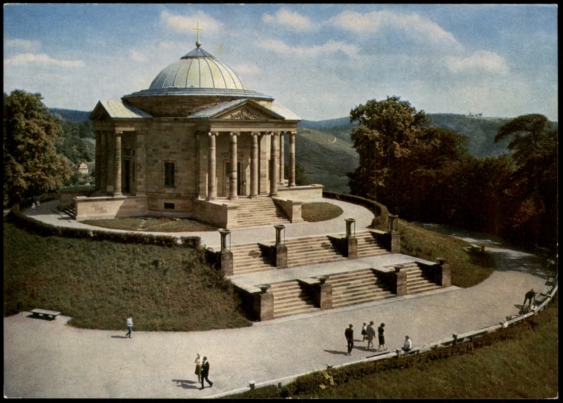 zoom: Image side vintage Postcard from 1965: Stuttgart-Rotenberg Grabkapelle auf dem Württemberg:: Stuttgart