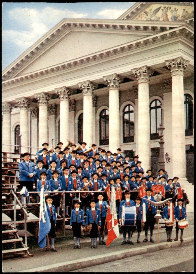 vergrößern: Bildseite historische Ansichtskarte von 1975: KNABENKAPELLE-DACHAU Kapellmeister P. P. Winkler - Dachau:: Dachau