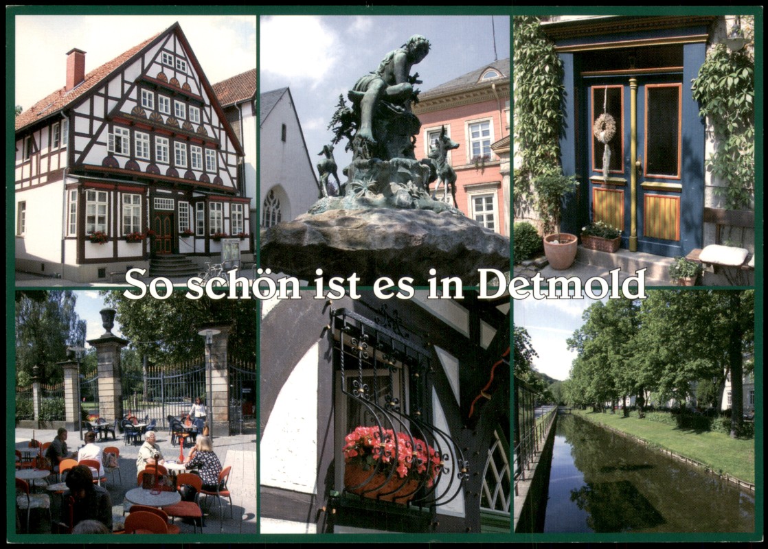 zoom: Image side vintage Postcard from 2000: Mehrbildkarte So schön ist es in Detmold:: Detmold