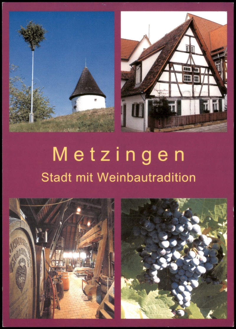 zoom: Image side vintage Postcard from 2000: Mehrbild-AK mit Weinberghäusle Wengerter Haus Weinbaumuseum:: Metzingen