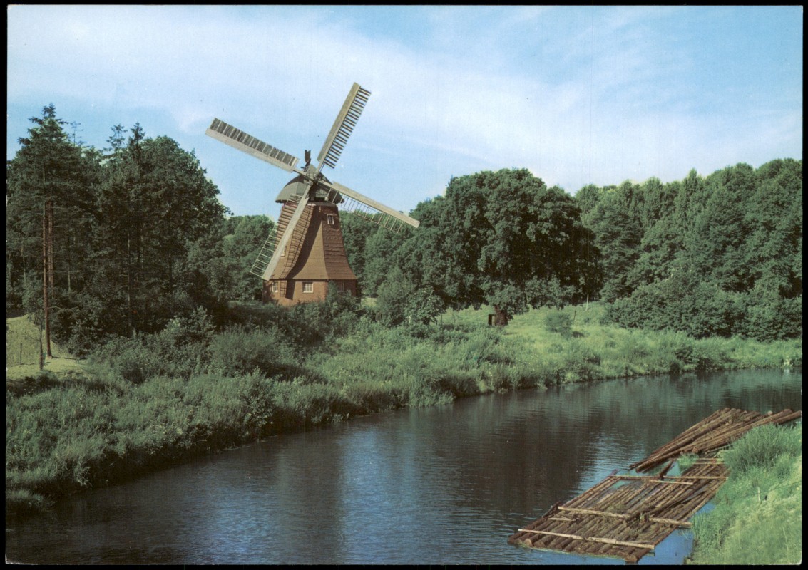 zoom: Image side vintage Postcard from 1975: Höltingmühle Windmühle:: Meppen