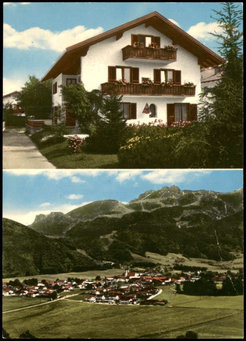 vergrößern: Bildseite historische Ansichtskarte von 1980: ,,Haus Anni" Garni Gasthof Kampenwand:: Aschau im Chiemgau