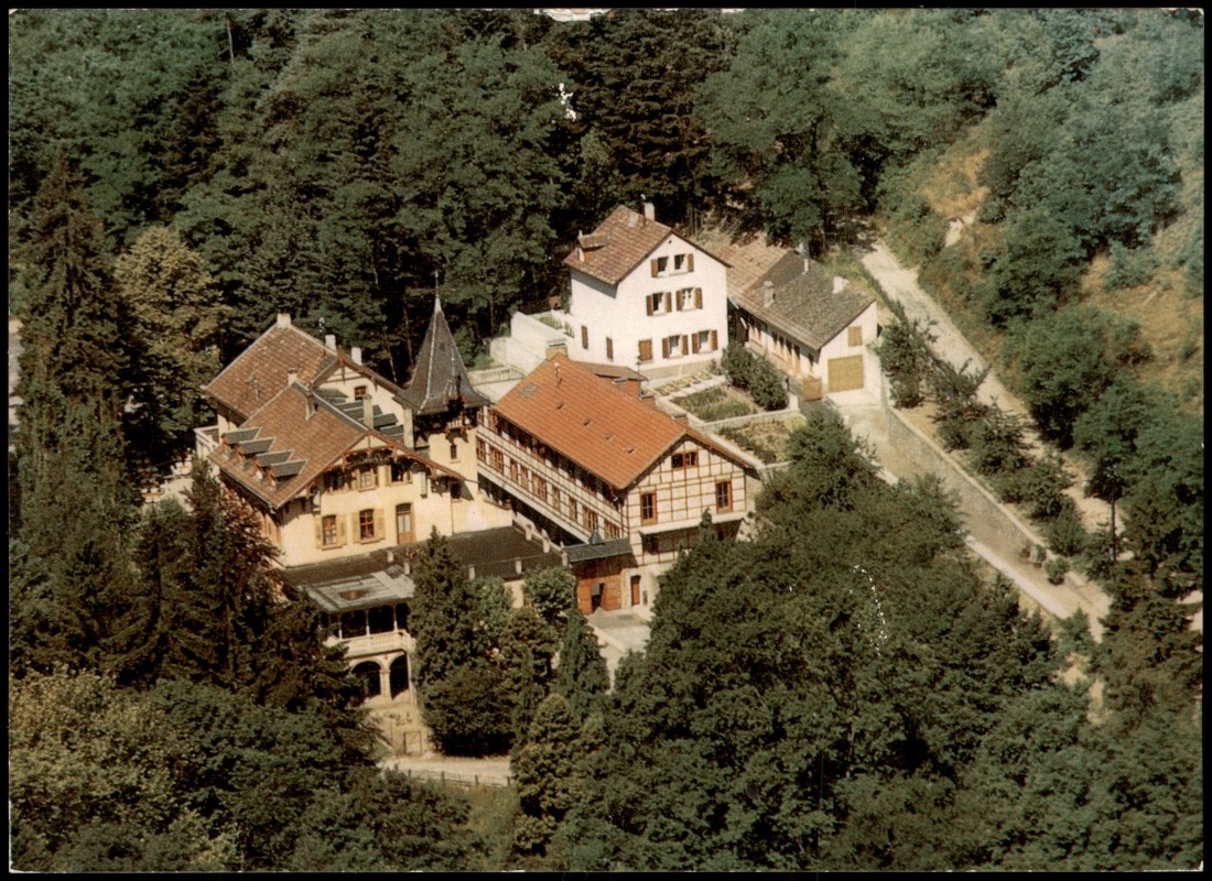 zoom: Image side vintage Postcard from 1972: Hotel Restaurant KÖNIGSMÜHLE:: Neustadt an der Haardt