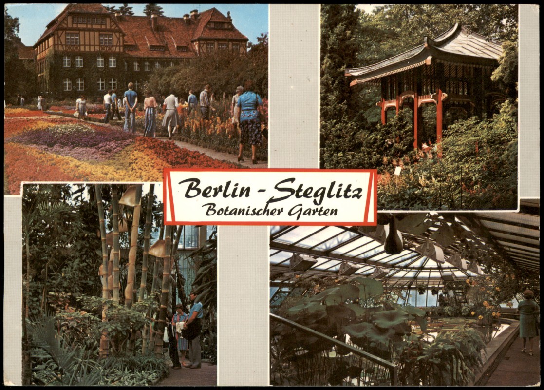 zoom: Image side vintage Postcard from 1983: Botanischer Garten (Mehrbildkarte):: Steglitz-Berlin