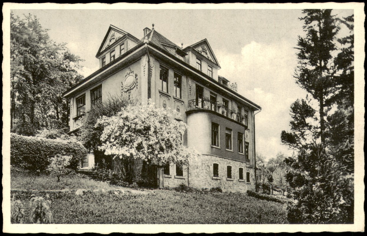 vergrößern: Bildseite historische Ansichtskarte von 1959: Landschulheim Jungland Priv. Realgymnasium:: Niedernhausen