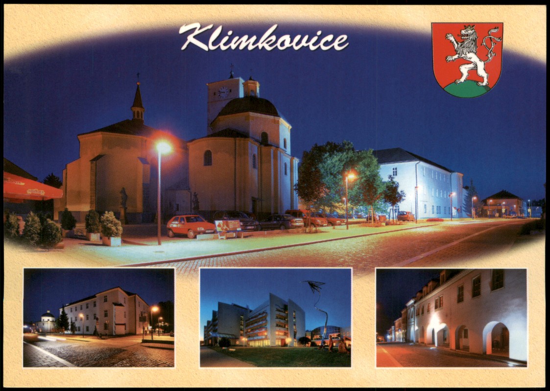 zoom: Image side vintage Postcard from 2000: Mehrbildkarte Klimkovice Ortsansichten bei Nacht:: Klimkovice