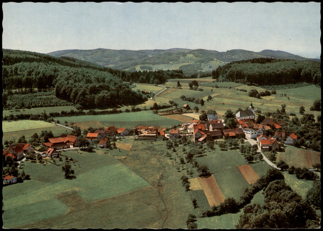 vergrößern: Bildseite historische Ansichtskarte von 1920: Gasthaus u. Schullandheim Zur Linde Hohenluftkurort-Wintersportplatz:: Neunkirchen i. Odenwald-Modautal