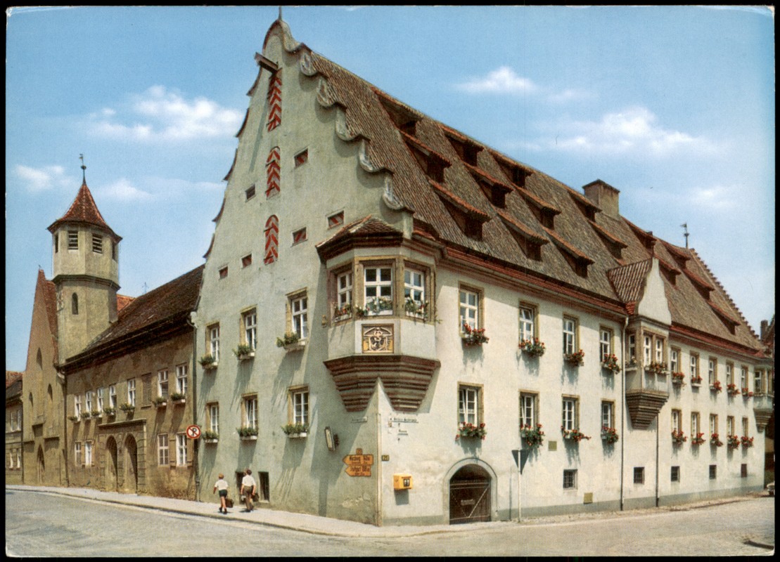 zoom: Image side vintage Postcard from 1980: NORDLINGEN - Bürgerspital:: Nördlingen