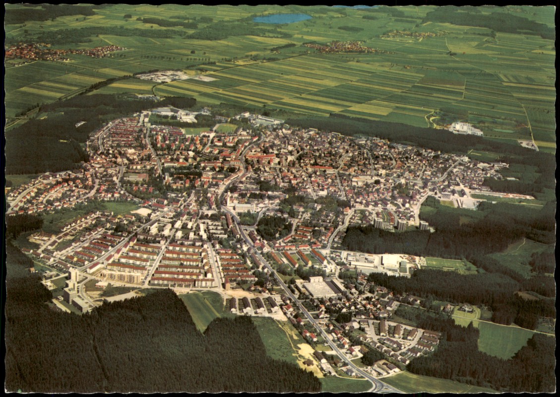 zoom: Image side vintage Postcard from 1990: Luftansicht von Schmuckstadt Neugablonz im Allgäu:: Neugablonz