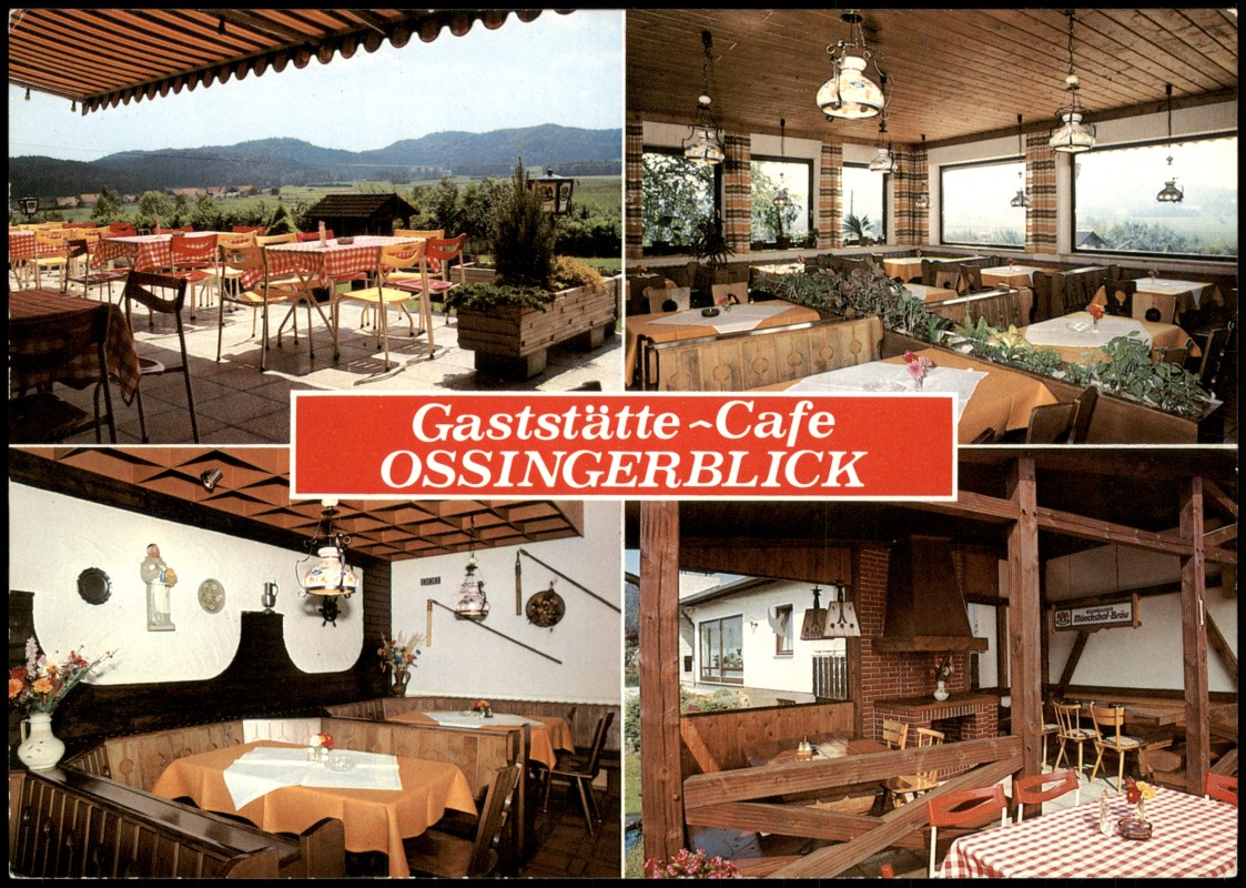 zoom: Image side vintage Postcard from 1975: Gaststätte Ossingerblick Familie Trautmann Lunkenreuth/Königstein/Opf.:: Königstein (Oberpfalz)