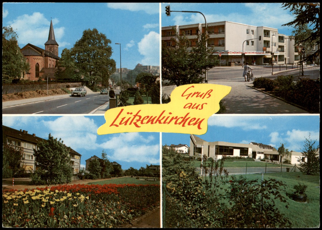 zoom: Image side vintage Postcard from 1980: Lützenkirchen Stadtansichten/ Leverkusen:: Lützenkirchen-