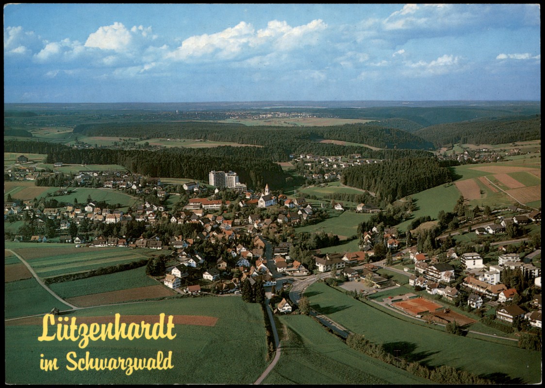 zoom: Image side vintage Postcard from 1989: Lützenhardt im Schwarzwald Waldachtal Luftbild:: Waldachtal