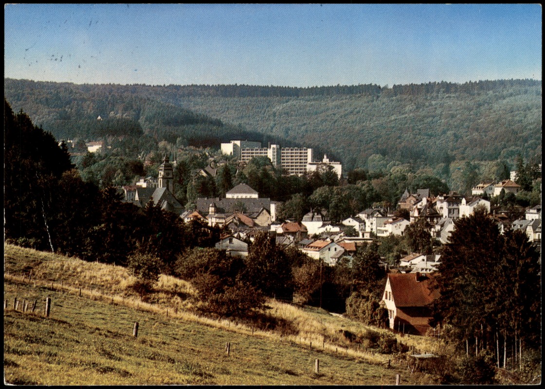 zoom: Image side vintage Postcard from 1970: Panorama-Ansicht Bad Schwalbach im Taunus:: Bad Schwalbach
