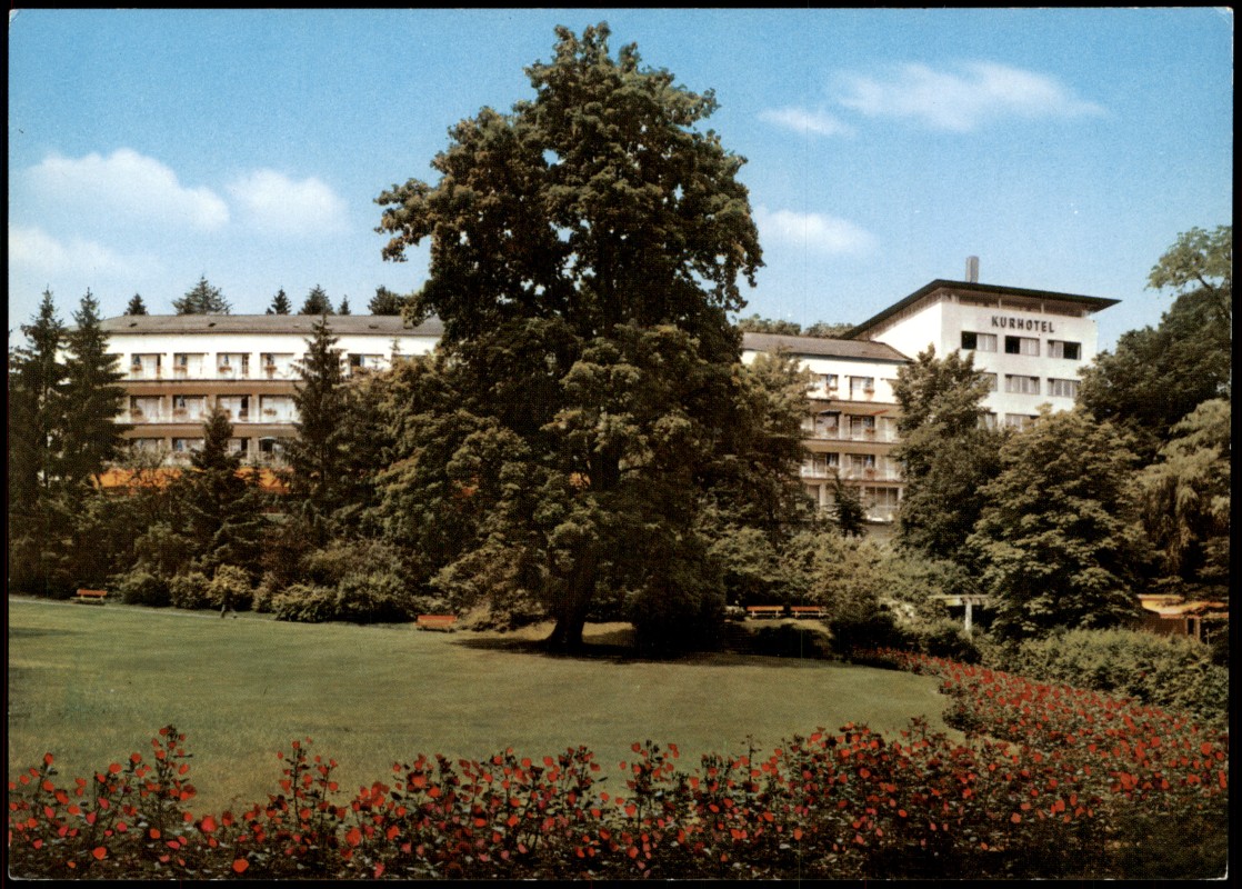 vergrößern: Bildseite historische Ansichtskarte von 1985: Ansicht Staatliches Kurhaus in Bad Schwalbach:: Bad Schwalbach