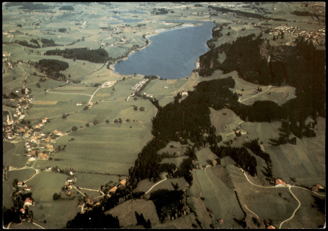 zoom: Image side vintage Postcard from 1970: Luftbild Niedersonthofener See Allgäu mit Martinszell Waltenhofen:: Niedersonthofen-Waltenhofen