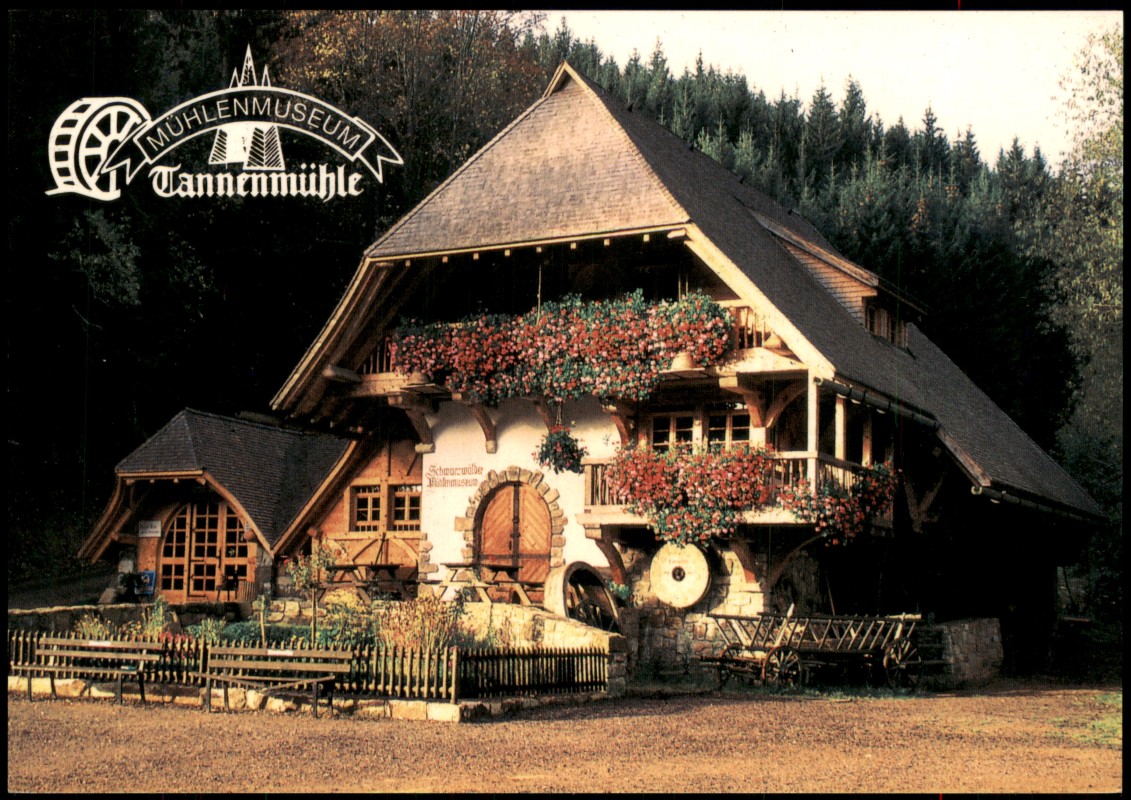 zoom: Image side vintage Postcard from 2005: Gaststätten Hotels Schwarzwaldgasthof u. Hotel„Tannenmühle“ Gästehaus Laurentiusblick- u. Laurentiuskapelle:: Grafenhausen