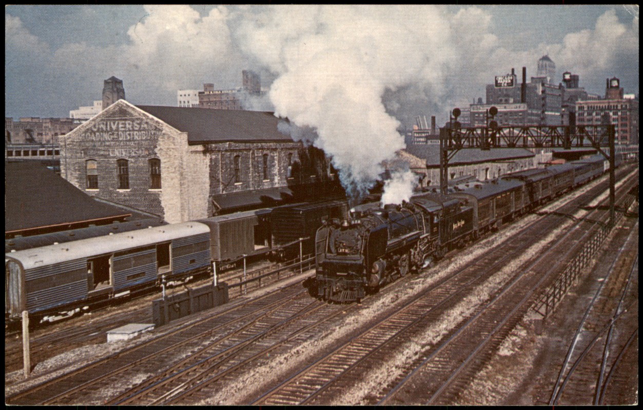 zoom: Image side vintage Postcard from 1978: Dampflokomotive Railway NICKEL PLATE 172 Eisenbahn::