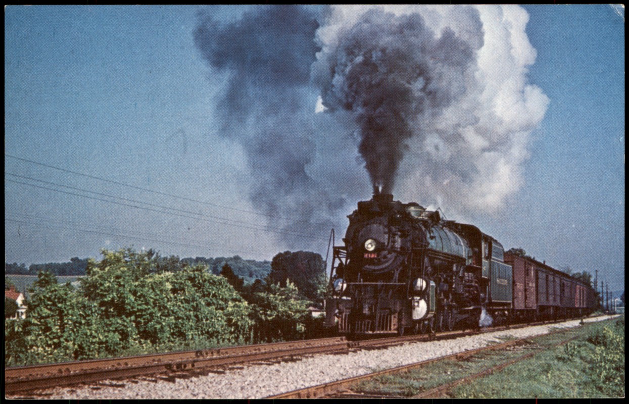 zoom: Image side vintage Postcard from 1978: Dampflokomotive SOUTHERN 1477 Railroad::