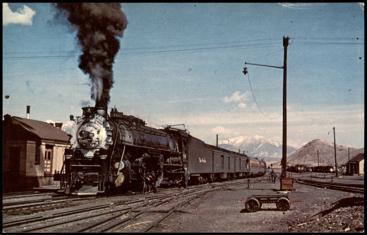vergrößern: Bildseite historische Ansichtskarte von 1978: RIO GRANDE 1801 Denver & Rio Dampflokomotive Railway::