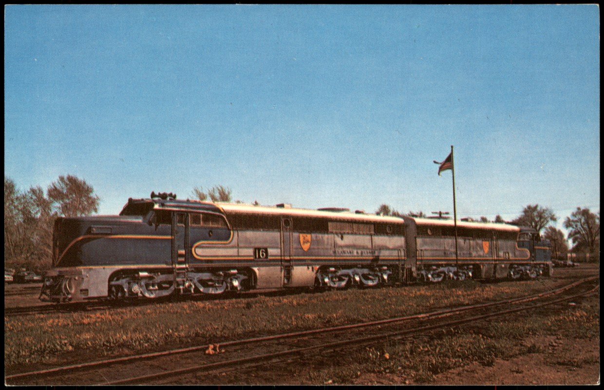 zoom: Image side vintage Postcard from 1978: Eisenbahn Zug Lokomotive DELAWARE & HUDSON 16 & 18 USA Railway::