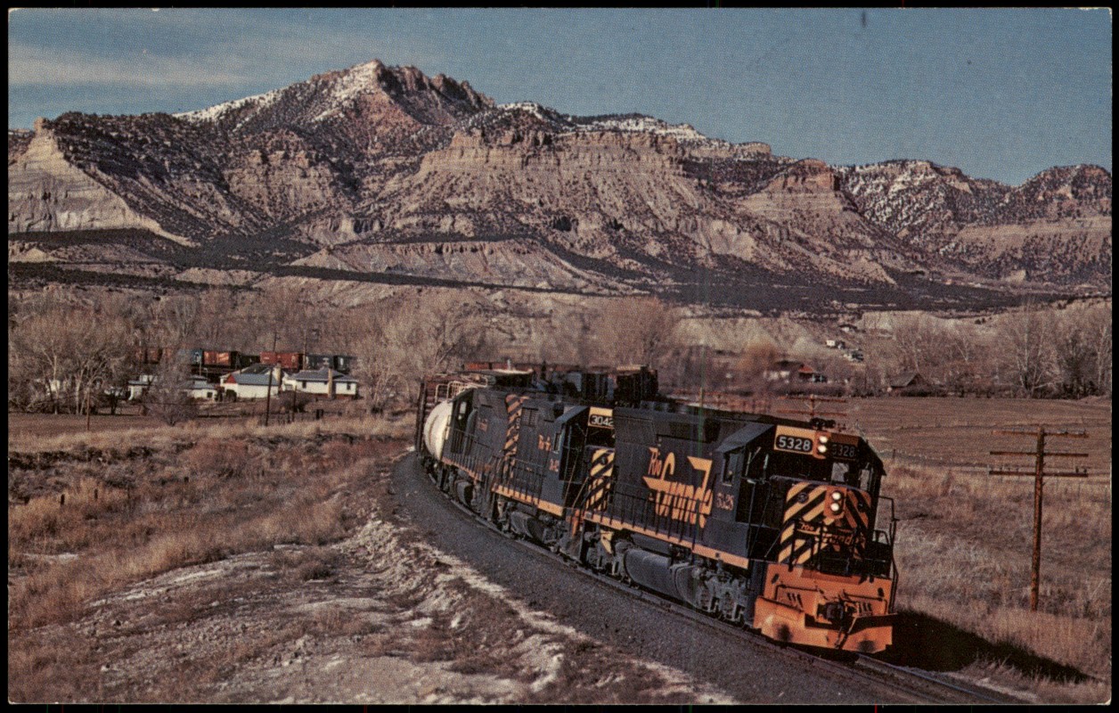 zoom: Image side vintage Postcard from 1977: Eisenbahn Zug Lokomotive RIO GRANDE 5328 Railroad::