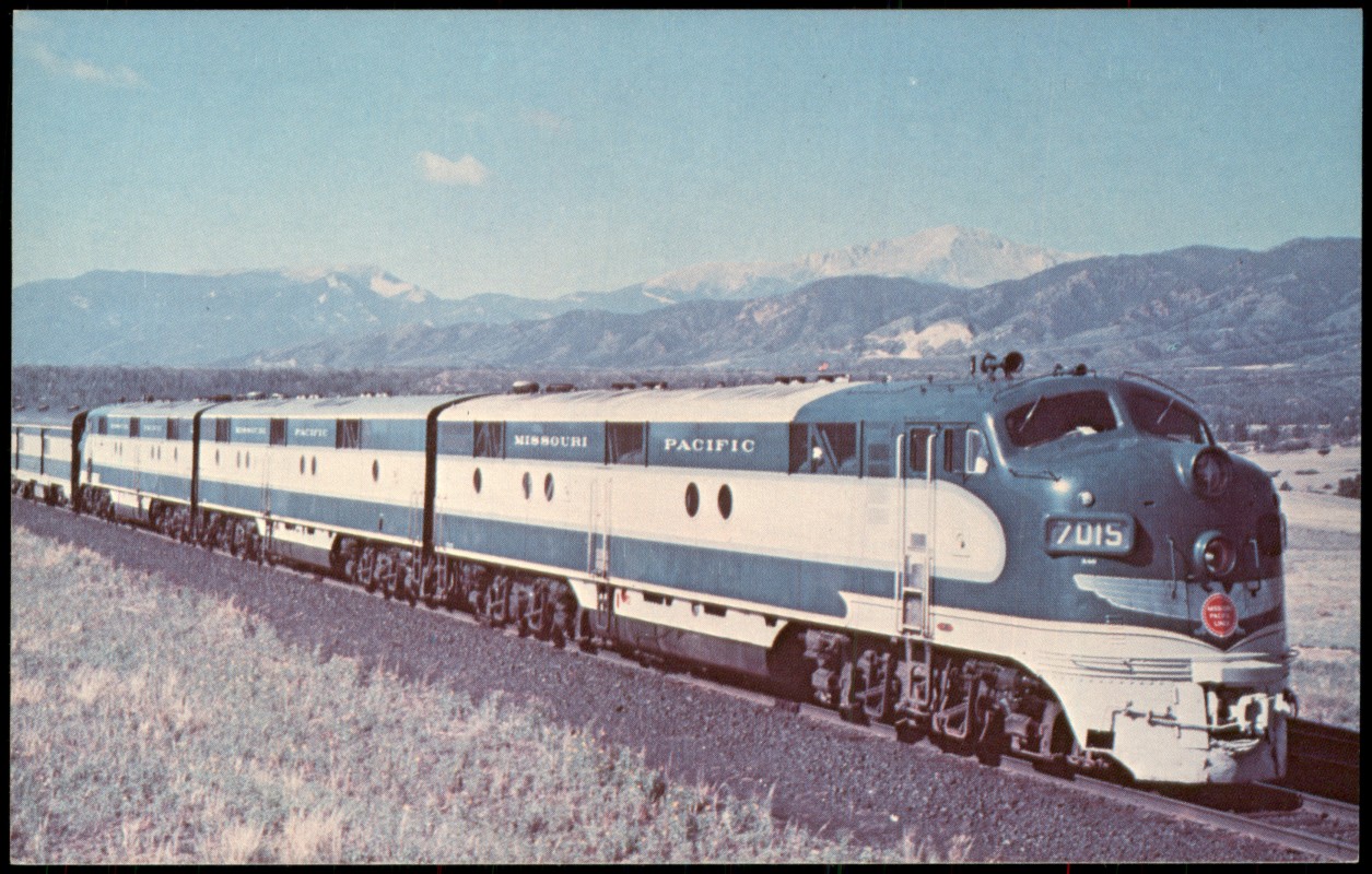 zoom: Image side vintage Postcard from 1978: Eisenbahn Zug Lokomotive Railroad THE COLORADO EAGLE USa::