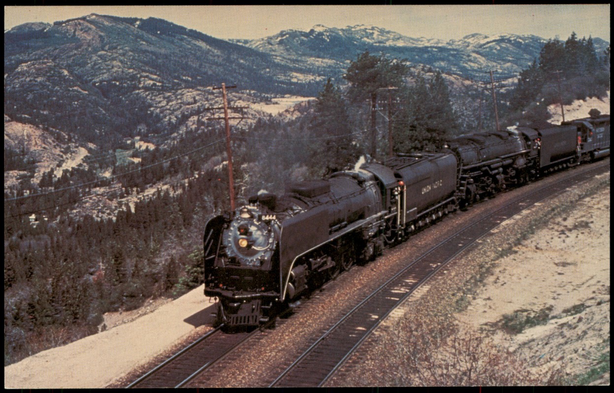 zoom: Image side vintage Postcard from 1977: Eisenbahn Zug Lokomotive UNION PACIFIC RAILROAD