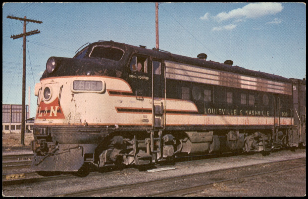 zoom: Image side vintage Postcard from 1978: Eisenbahn Zug Lokomotive LOUISVILLE & NASHVILLE 806 Railroad::