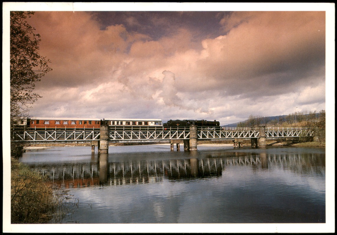 vergrößern: Bildseite historische Ansichtskarte von 1993: Dampflokomotive Railway Scotland::