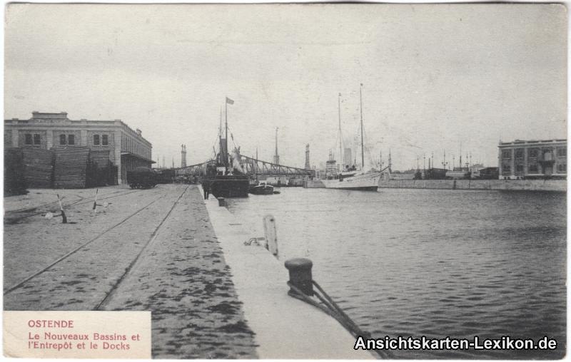 Hafen Le Nouveaux Bassins Et Lentrepot Et Le Docks Ostende