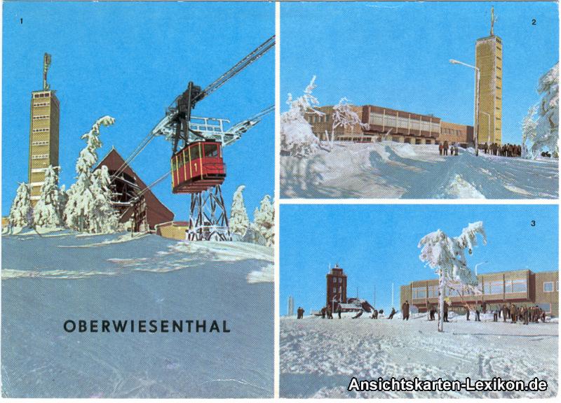 zoom: Image side vintage Postcard from 1979: auf dem Fichtelberg:: Oberwiesenthal
